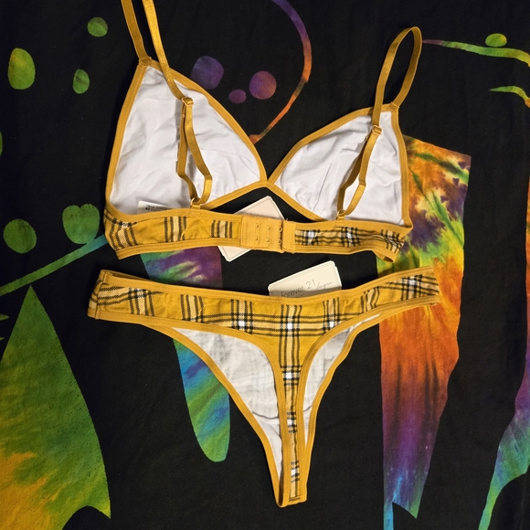 Forever 21 Mustard Plaid Bikini Bottoms - Picture 2 of 7